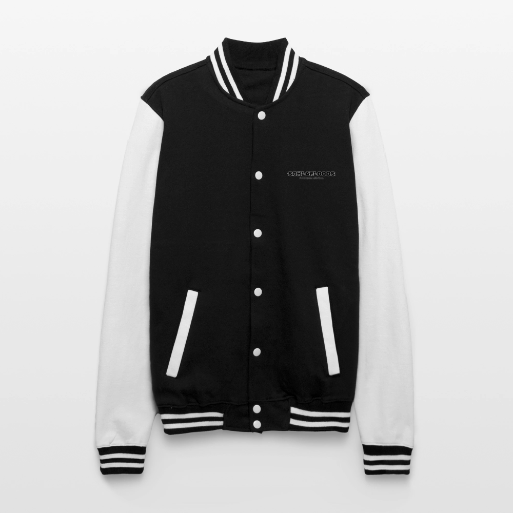 SCHLAFLOOOS College-Sweatjacke - Schwarz/Weiß