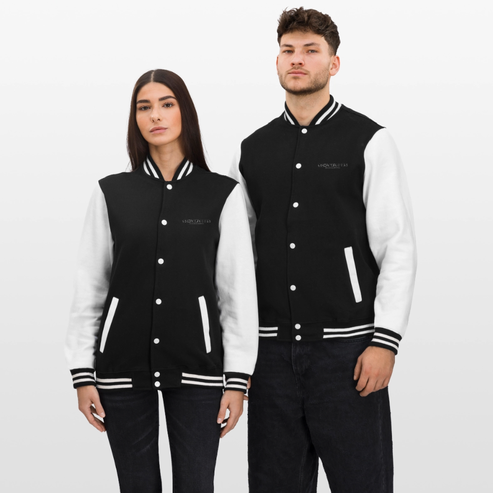 SCHLAFLOOOS College-Sweatjacke - Schwarz/Weiß