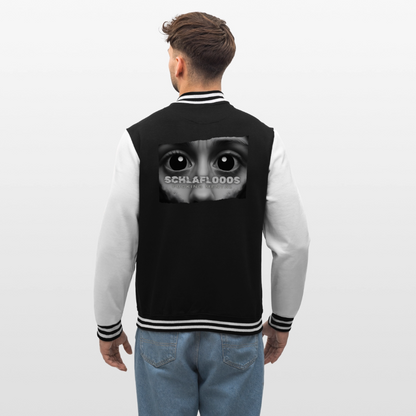 SCHLAFLOOOS College-Sweatjacke - Schwarz/Weiß